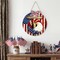 12 Inch 4th of July Patriotic Eagle Door Sign, Red White Blue Hanging Wreath for Independence Day, Memorial Day & 250th Anniversary Front Door Decor